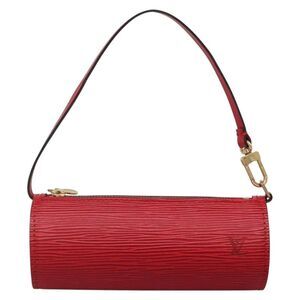 Louis Vuitton Papillon Red Leather Clutch Bag (Pre-Owned)